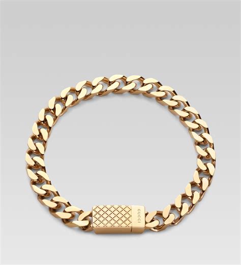 mens gucci gold bracelet|gucci 18k gold bracelet.